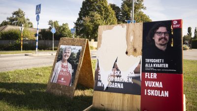 Förstörda valaffischer